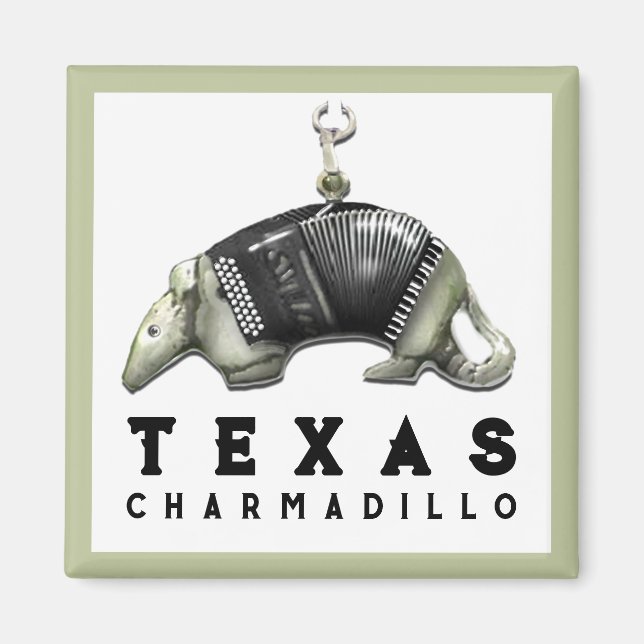 Rolig Texas Pansarsköldpadda Magnet (Framsidan)