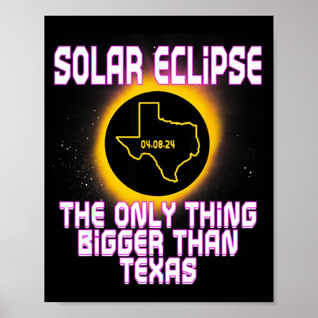 Rolig Texas Total Solförmörkelse Skämt Poster (Framsidan)