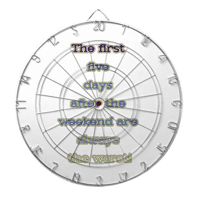 Rolig text för helg darttavla (Framsidan)