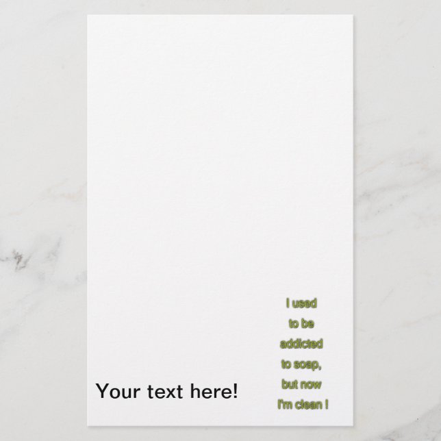 Rolig text för tvål brevpapper (Framsida)