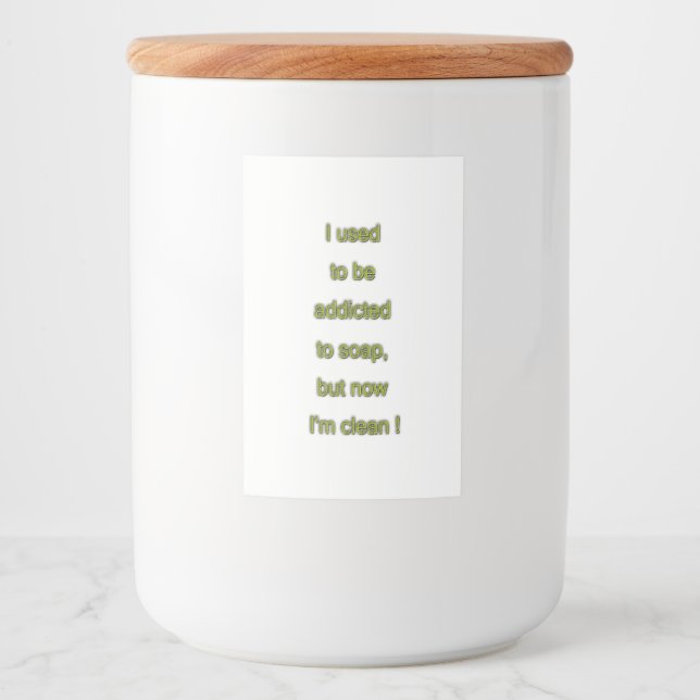 Rolig text för tvål mat etikett (Framsida)