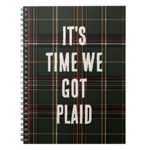 Rolig text traditionell jul pläd tartan anteckningsbok