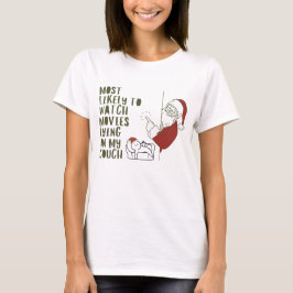 Rolig textad jul special dam t shirt