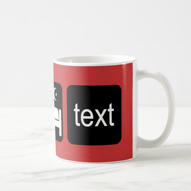 Rolig texting kaffemugg (Höger)