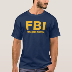 Rolig textT-tröja för kvinnlig FBI (förkroppsli Tröja