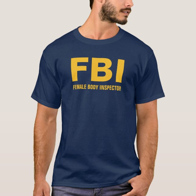 Rolig textT-tröja för kvinnlig FBI (förkroppsliga Tröja (Framsida)