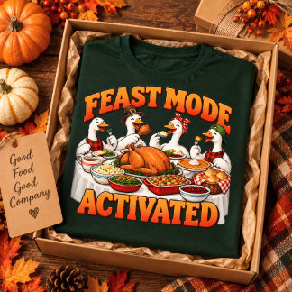 Rolig Thanksgiving Festläge Turké Middag T Shirt