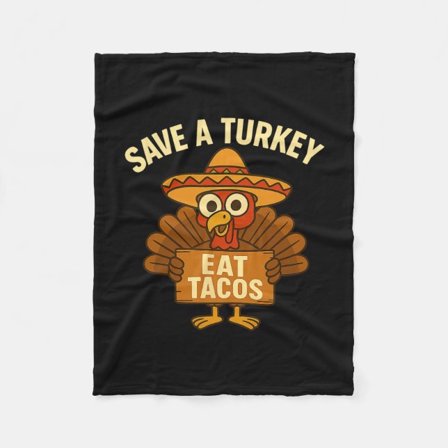 Rolig Thanksgiving  Fleecefilt (Framsidan)