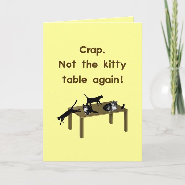 Rolig thanksgiving för kattungebord helgkort (Framsida)