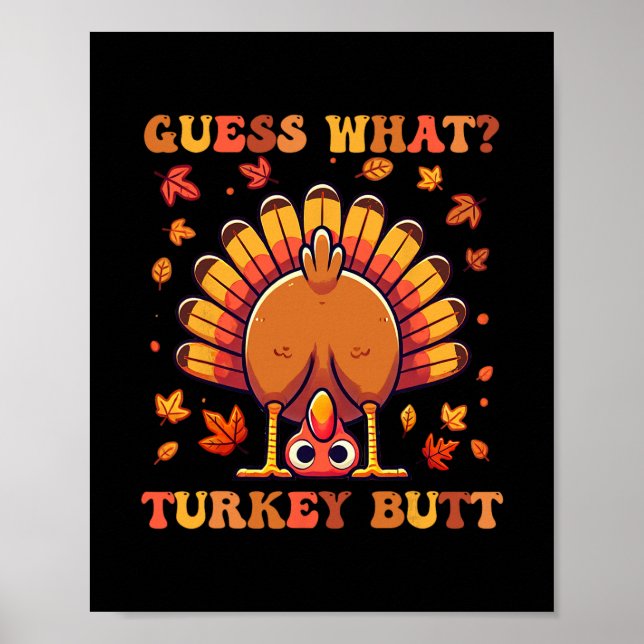 Rolig Thanksgiving Gissa Vad Kalkon Rumpa 2  Poster (Framsidan)