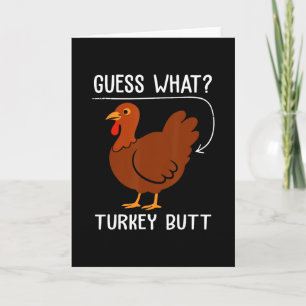 Rolig Thanksgiving Gissa Vad Kalkon Rumpa Män Kvin Kort
