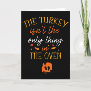Rolig Thanksgiving-graviditetsannonsering The Turk Kort