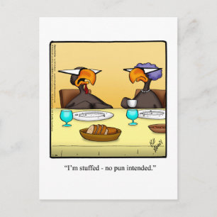 Rolig Thanksgiving-humor-kort Vykort