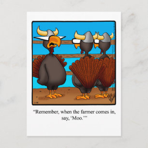 Rolig Thanksgiving-humor-kort Vykort