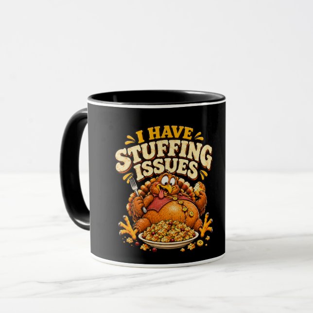 Rolig Thanksgiving-kaffemugg: Jag har fyllnadsprob Mugg (Framsida vänster)