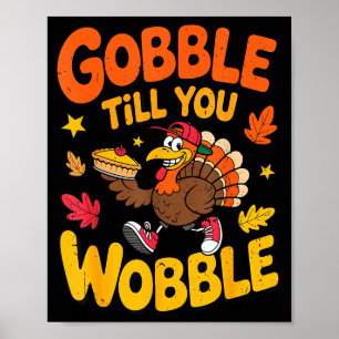 Rolig Thanksgiving Kalkon Glucka Tills Du Vacklar Poster
