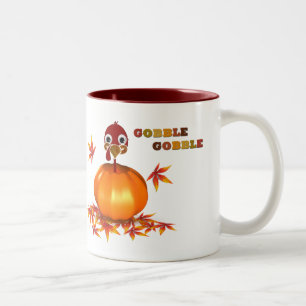 Rolig Thanksgiving-kalkon i pumpa - Mugg