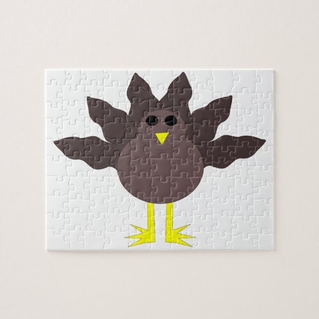 Rolig Thanksgiving-kalkonpussel Pussel (Horisontell)