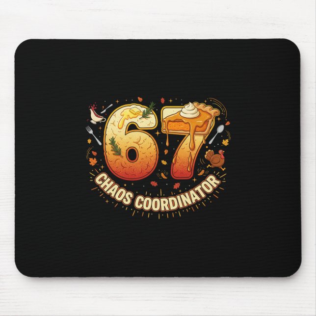 Rolig Thanksgiving Kaos Koordinator 67 Meme Höst  Musmatta (Framsidan)