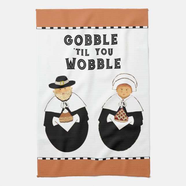 Rolig Thanksgiving Kökshandduk (Vertikal)