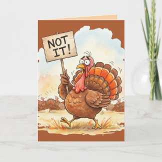Rolig Thanksgiving-kort – Turkajtrobel Kort