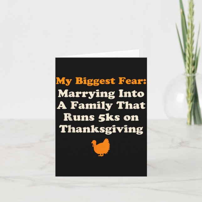 Rolig Thanksgiving löpande Turkiet Trotta Bröllop  Kort (Framsida)