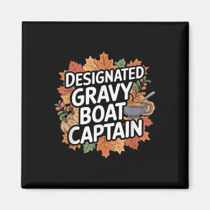 Rolig Thanksgiving-mat - Gravybåt Kapten Magnet