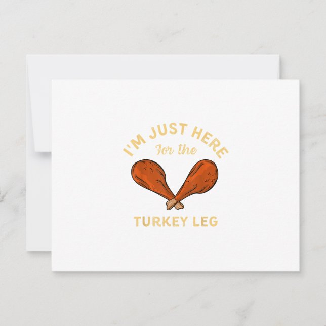 Rolig Thanksgiving-mat Jag är bara här för kalkone Kort (Framsida)
