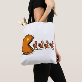 Rolig Thanksgiving paj eating kalkon Retro spel Tygkasse