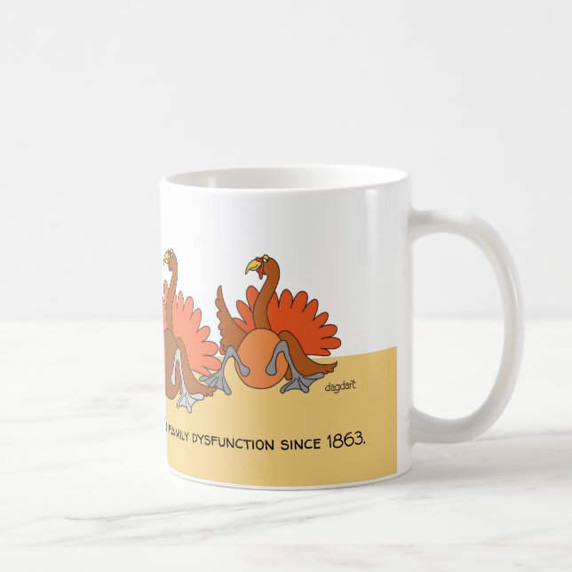 Rolig Thanksgiving Turkosa Mugg (Höger)