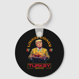 Rolig Thanksgiving Vinnare Vinnare Turké Middag Sa Nyckelring