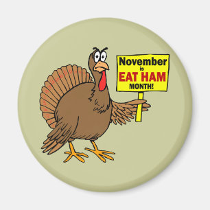 Rolig thanksgivingkalkon magnet