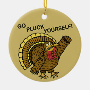 Rolig thanksgivingTurkiet vits Julgransprydnad Keramik