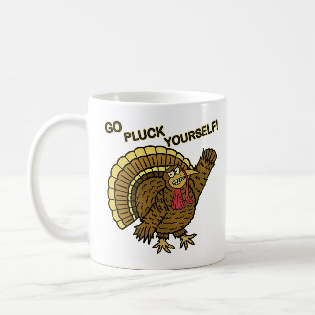 Rolig thanksgivingTurkiet vits Kaffemugg (Vänster)