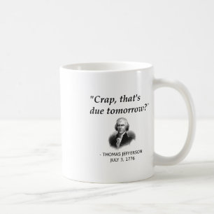 Rolig Thomas Jefferson Usa Historielärare Student Kaffemugg