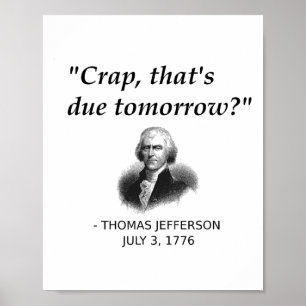 Rolig Thomas Jefferson Usa Historielärare Student Poster