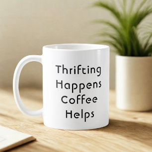 Rolig Thrift & Kaffeälskare Kaffemugg