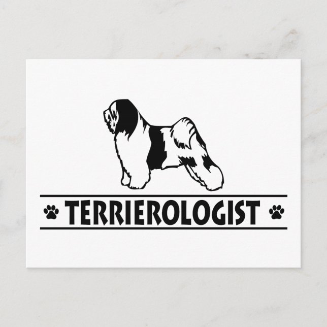 Rolig tibetansk terrier vykort (Framsida)