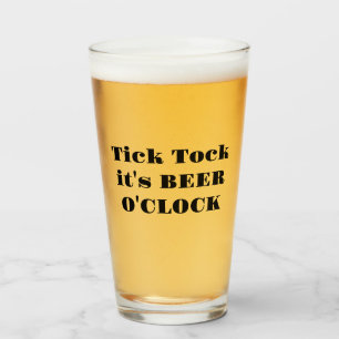 Rolig Tick Tock Det Är Öl-Tid Humoristisk Glaskopp