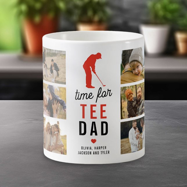 Rolig tid för tee-bildcollage golfare kaffemugg (Skapare uppladdad)