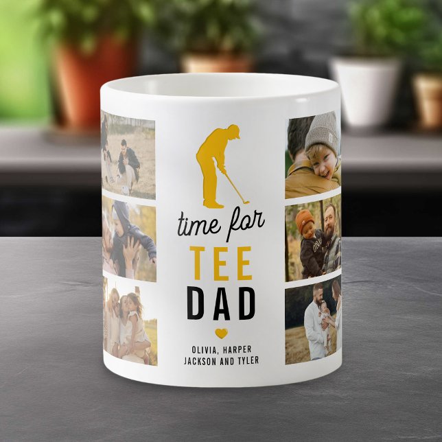 Rolig Tid För Tee Foto Collage Golfare Kaffemugg (Skapare uppladdad)