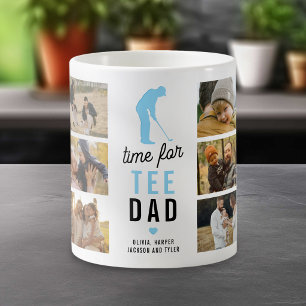 Rolig Tid För Tee Foto Collage Golfare Kaffemugg