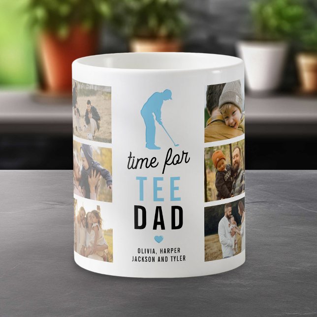 Rolig Tid För Tee Foto Collage Golfare Kaffemugg (Skapare uppladdad)