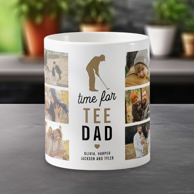 Rolig tid för tee fotokollage golfare kaffemugg (Skapare uppladdad)