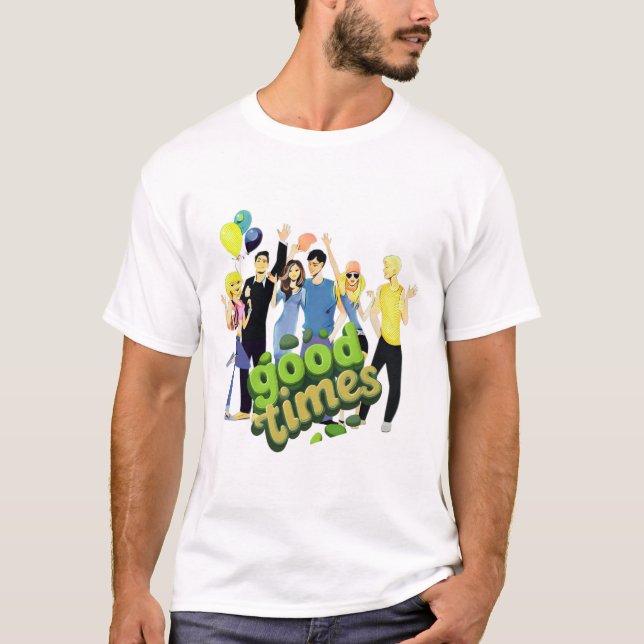 Rolig Tidsfestillustration T Shirt (Framsida)