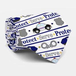 Rolig tie för polismönsterarbete slips