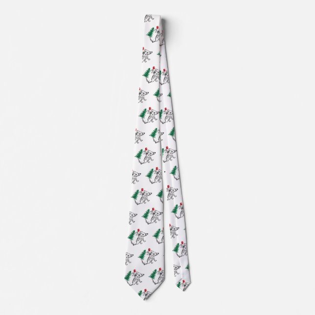 Rolig Tie Santa Igelkott Slips (Framsida)