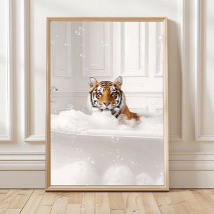 Rolig Tiger i Badkar Poster, Tiger i ett Bad Poster