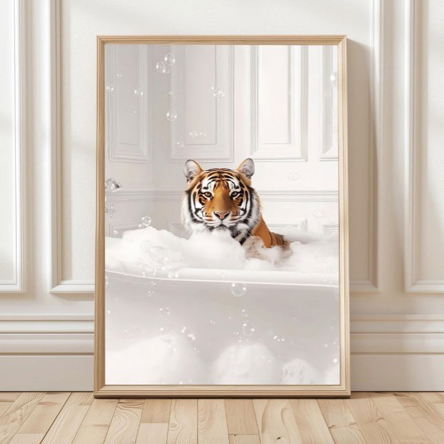 Rolig Tiger i Badkar Poster, Tiger i ett Bad Poster (Skapare uppladdad)