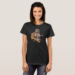 Rolig Tiger Rockstjärna T-Shirt